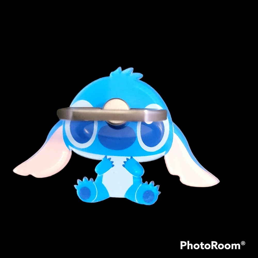 DISNEY STITCH ACRYLIC/METAL PHONE RING & STANDS UNIVERSAL. LILO & STITCH - Picture 2 of 4